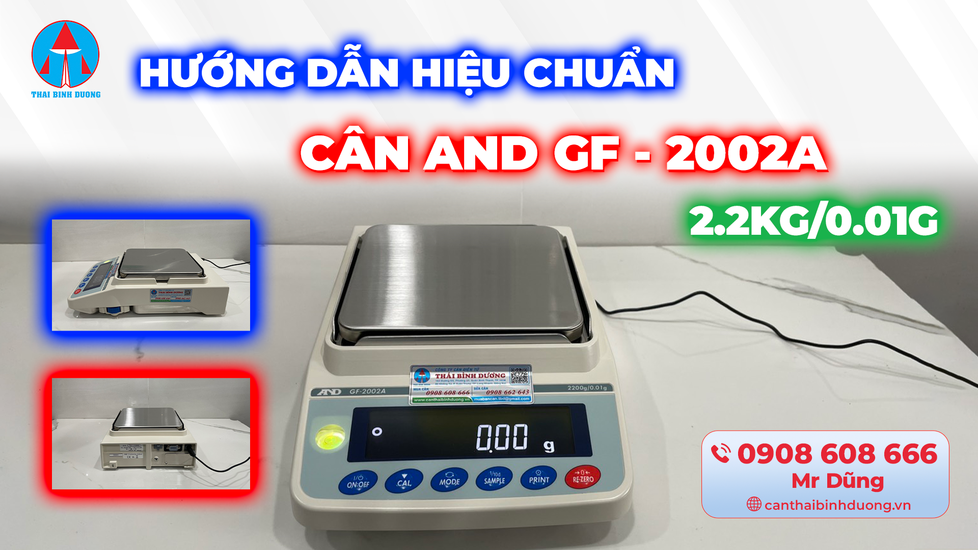 hướng dẫn hiệu chuẩn cân AND GF2002A